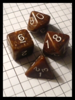 Dice : Dice - Dice Sets - Multi Co Dice Pack Brown with White Numerals Opaque incomplete - Ebay Mar 2012